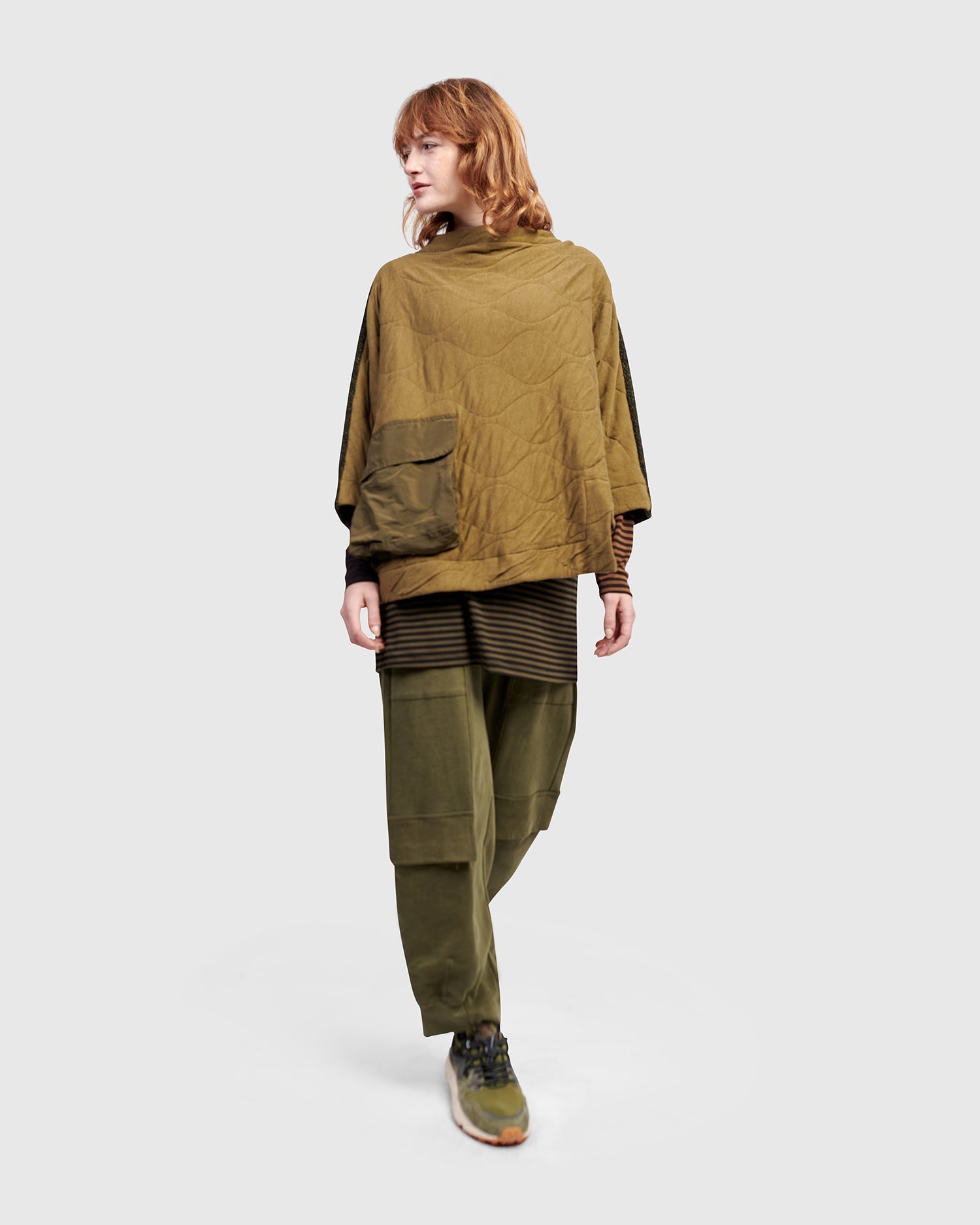 Urban Sah Quilted Pullover, Khaki